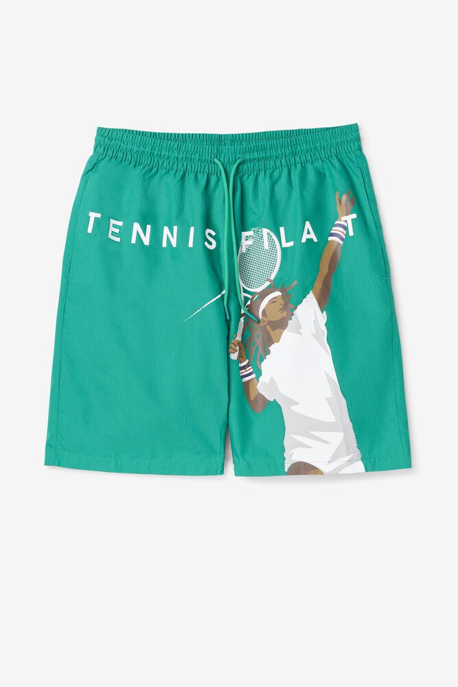 Fila Shorts Mens Green - Cook Seersucker - Philippines 6293708-HX